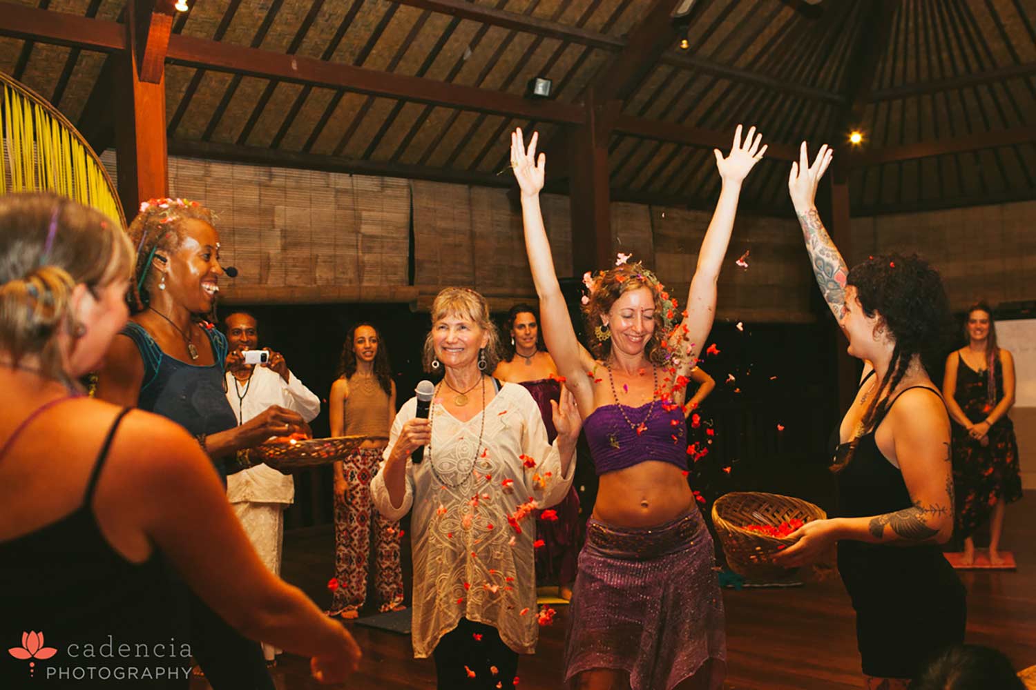 A group of women celebrating and laughing together